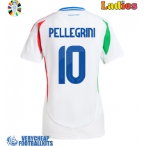 Italy Lorenzo Pellegrini #10 Replica Away Shirt Ladies Euro 2024 Short Sleeve